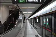 Platform with escalator to the left