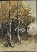 'Beech Wood', c. 1875-1890; oil on panel