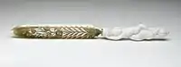 Paper knife, Parian ware and gilt metal, c. 1847