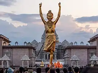 Swaminarayan Akshardham in Robbinsville, Mercer County, the world's largest Hindu temple outside Asia. New Jersey is home to the highest concentration of Hindus (3%) in the U.S.