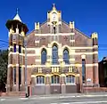 St Marys Catholic Church, Erskineville. Built c. 1912; architect, J. McCarthy. An uninhibited reinterpretation of the Gothic style.