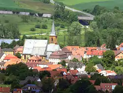 Town center of Scheßlitz with the Church of Saint Kilian