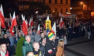 Anti-immigration rally in Poland in 2015