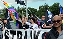 Marta Lempart at a Pride Parade