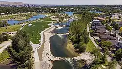 Garden City as seen with downtown Boise in the background.