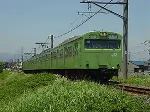 A Kawagoe Line 103-3500 series EMU, June 2004