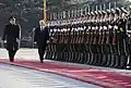 Robert Gates inspecting the battalion at the Bayi Building, January 2011.