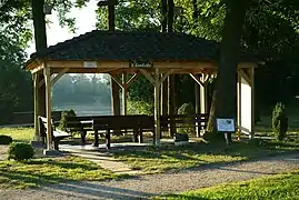 wooden meeting place, known as LITTLE BENCH