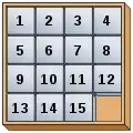 A solved 15-puzzle