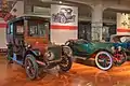 1908 Stevens-Duryea Model U limo (brown) and 1915 Chevrolet Royal Mail Roadster (green)