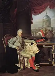 Portrait of his grandson, Alexander Sergeyevich Stroganov, by Alexander Grigoryevich Varnek, 1814