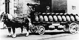 A Charles Abresch Company brewery wagon for Miller brewery, Milwaukee, 1888