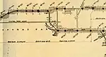 The 1904 subway map shows the IRT subway tunnel just west of Harlem Meer.