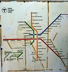 Subway map from 1967 — 1969