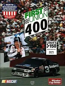 The 1990 First Union 400 program cover, featuring Dale Earnhardt.