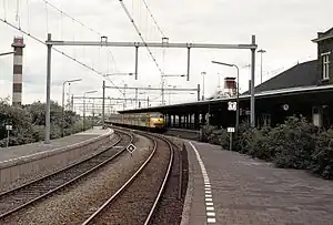 Hoek van Holland Haven, showing the platforms for trains to/from Hoek van Holland Strand. The platforms are removed since the transition to metro.