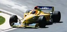 Andrea Montermini driving at the 1996 San Marino Grand Prix.