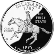 Delaware quarter dollar coin