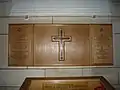 2/10th Bn memorial incorporating cross of wood from the Mount of Olives