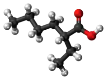 2-Ethylhexanoic acid molecule