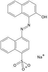 Kekulé, skeletal formula of acid red 88