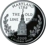 Maryland quarter dollar coin