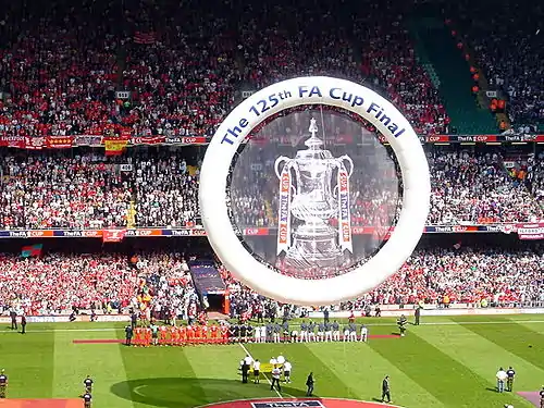 Teams line-up before the 2006 FA Cup Final