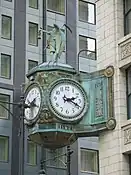 Clock on the northeast corner