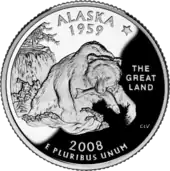 Alaska quarter dollar coin