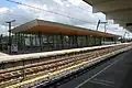 Covered eastern platform as seen from the metro station