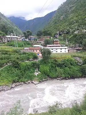 A scene of village in Syaphru