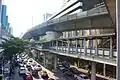 The skywalk linking Si Lom station and Sala Daeng Station