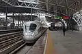 A CRH380BL EMU on G155 service entering Kunshan South