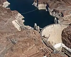 Hoover Dam in the Black Canyon of the Colorado River, Clark County, Nevada and Mohave County, Arizona (2017)