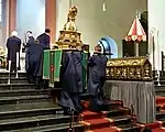 Relics display with Noodkist and reliquary bust