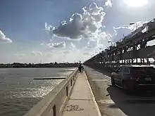 The spectacular span of the Tigris river at the Kut barrage in southern Iraq