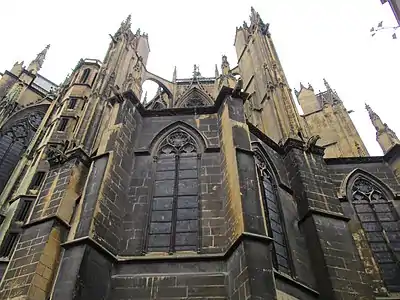 Towers and chapel windows of the chevet