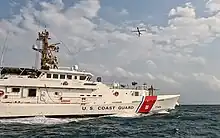 221207-N-NO146-1001 ARABIAN GULF (Dec. 7, 2022) An Aerovel Flexrotor unmanned aerial vehicle (UAV) takes off from U.S. Coast Guard fast response cutter USCGC Emlen Tunnell (WPC 1145) transiting the Arabian Gulf, Dec. 7. U.S. 5th Fleet’s Task Force 59 launched the UAV during Digital Horizon, a three-week event focused on integrating new unmanned and artificial intelligence platforms, including 10 that are in the region for the first time.