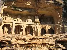 Siddhachal Caves & Gopachal Hill has rock carved Jain sculptures