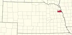 Location of the Omaha Reservation in Nebraska