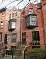 33 & 35 Strong Place between Degraw and Kane Streets, part of a set of seven Queen Anne rowhouses (1891)