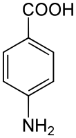 Skeletal formula of PABA