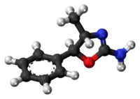 Ball-and-stick model of 4-methylaminorex