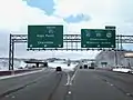 I-40 and I-85 split. I-40 travels through Greensboro to Winston-Salem, while I-85 heads south to Charlotte.