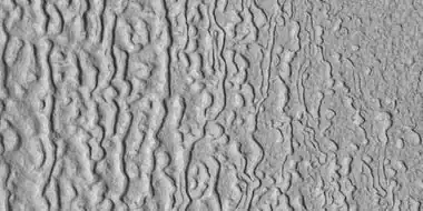 Brain terrain being formed, as seen by HiRISE under HiWish program Note: this is an enlargement of a previous image using HiView.