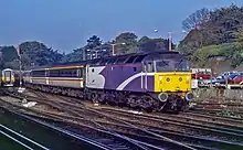 Class 47/4(er) 47817 in early Porterbrook livery at Bournemouth in 1997