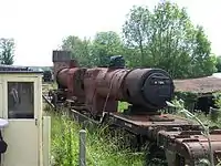 The boiler of 78059 with 84030 numberplate