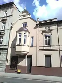 Gable, bay-window and balustrade