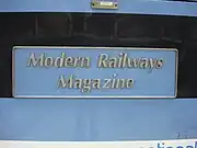 Nameplate of British Rail Class 90 number 90006