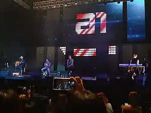 A1 performing at the Mall of Asia Arena, Philippines on 09 November 2019